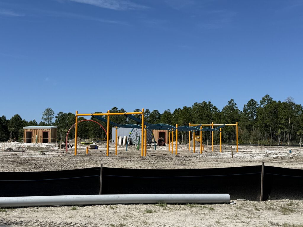 Community playground under construction